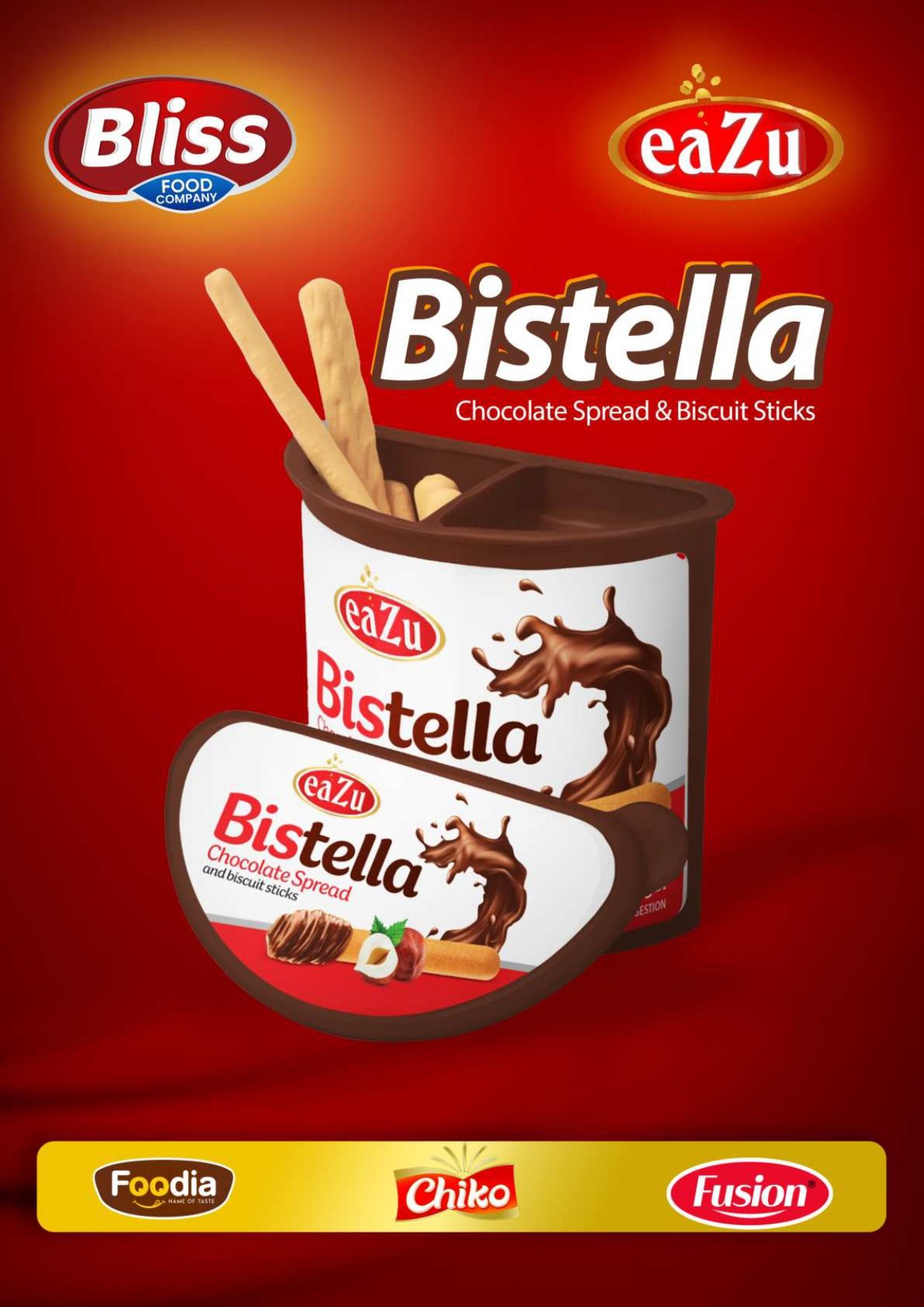 Bistella Chocolate Spread Biscuit Stick